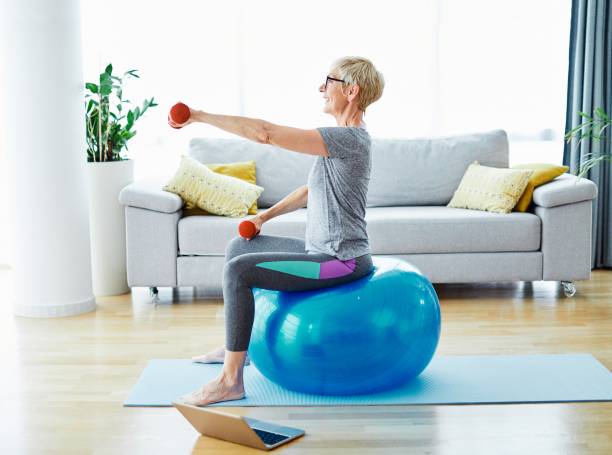 ballon de gym sport entretien dos exercices