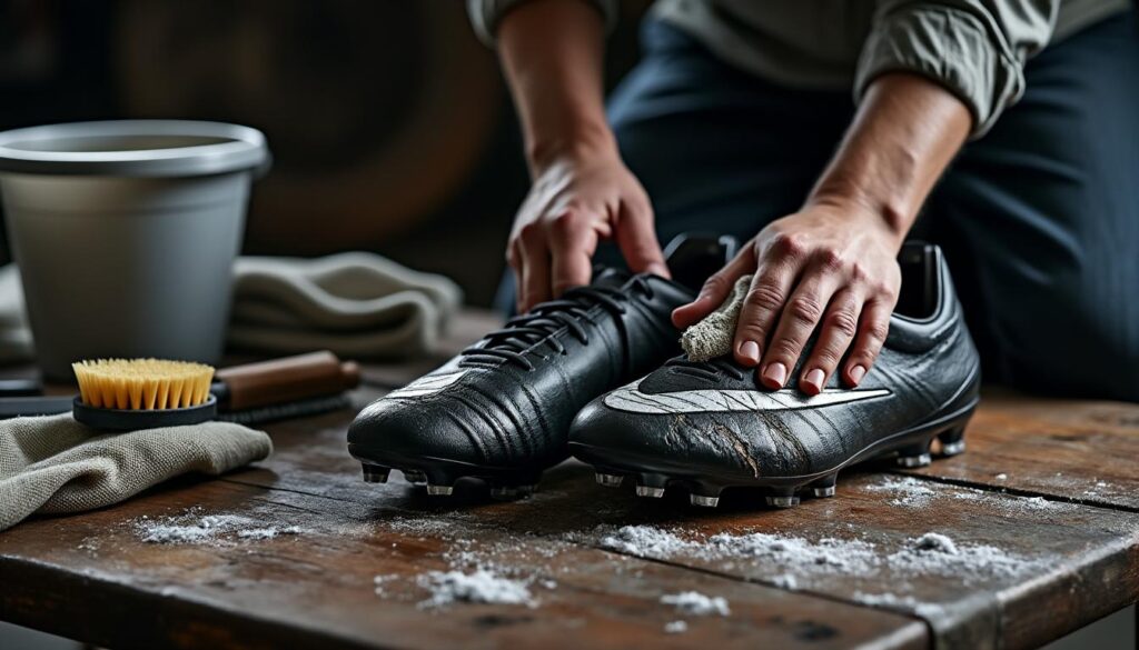 découvrez notre guide pratique pour nettoyer vos crampons de foot efficacement. suivez nos conseils pour prolonger la durée de vie de vos chaussures de sport et maintenir des performances optimales sur le terrain.