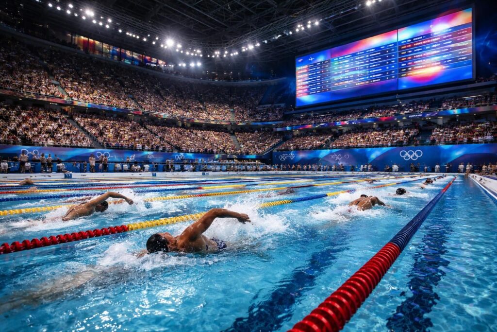 suivez en temps réel le calendrier et les résultats de la natation sportive aux jeux olympiques pour ne rien manquer des performances des athlètes.
