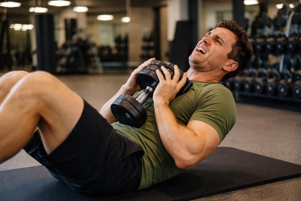 découvrez les erreurs courantes à éviter lors de l'exercice des abdos avec une haltère pour optimiser vos résultats en toute sécurité.