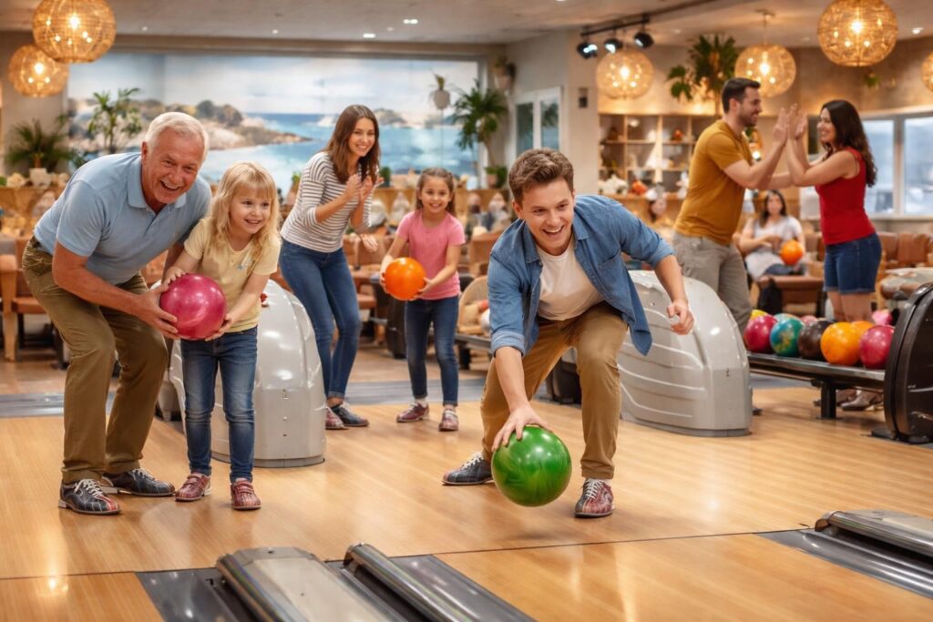 plongez dans l'ambiance conviviale du bowling à pornic, une activité ludique et idéale pour toute la famille. amusez-vous dans un cadre chaleureux et profitez de moments inoubliables ensemble.